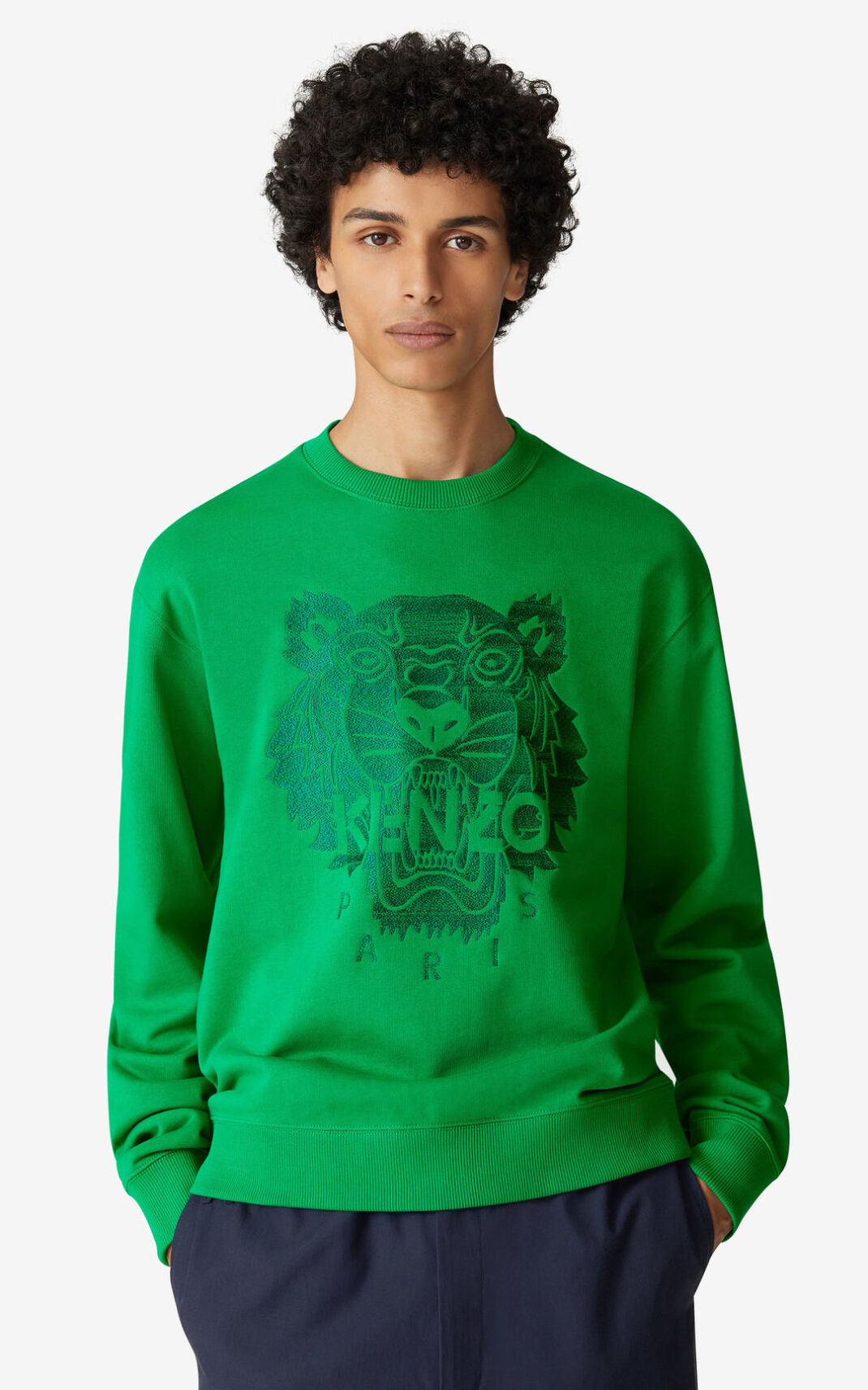 Kenzo Tiger Moška Puloverji Zelena SI-9460778